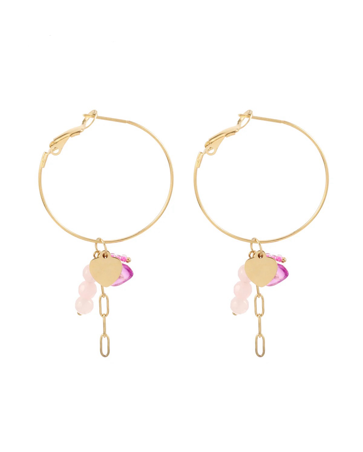 Oorbellen charms big hoops