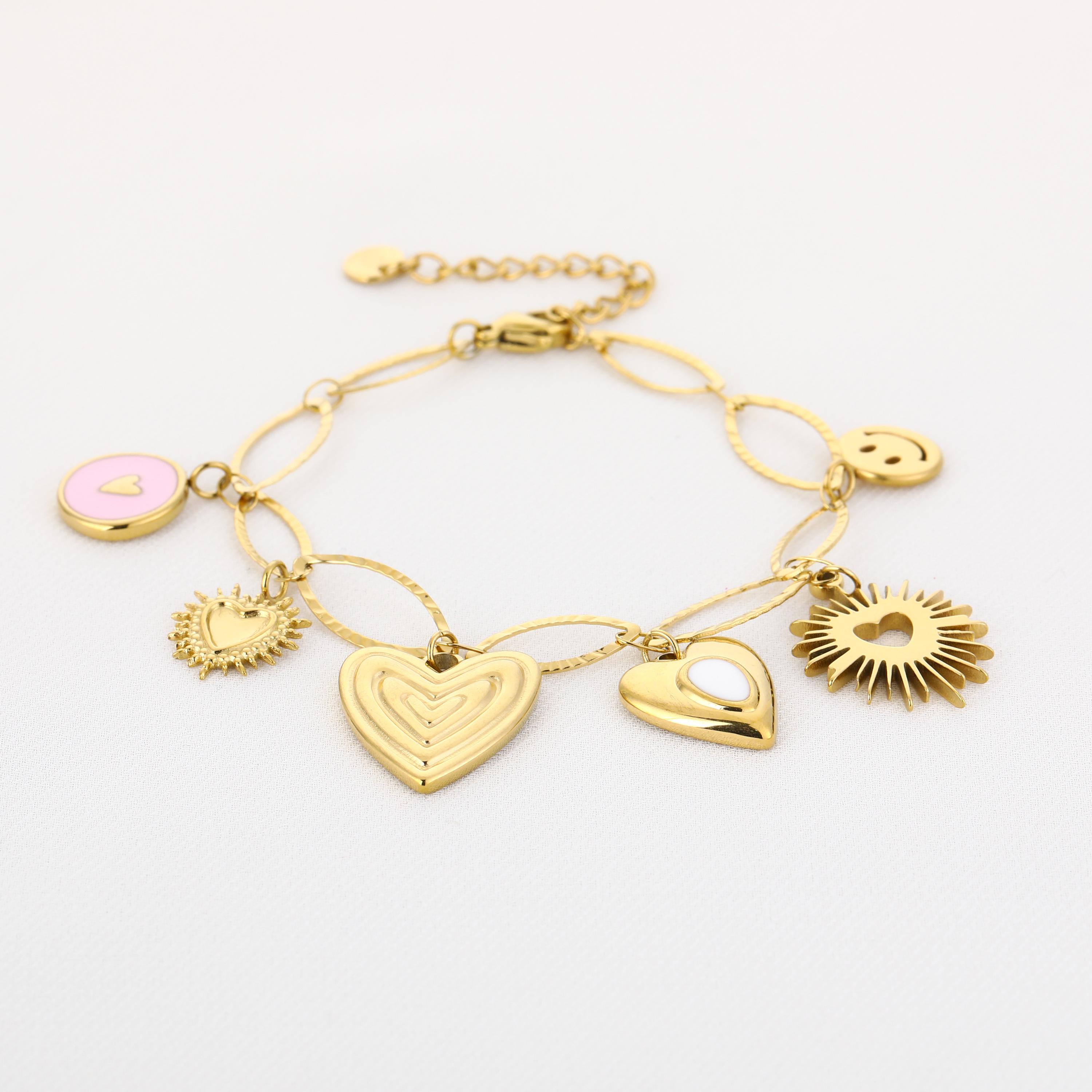 Bedelarmband hearts