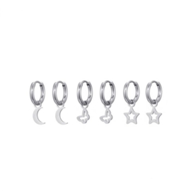 Earcandy set charms - earparty 3 gaatjes