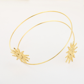 Bovenarm armband goud zon -  arm cuff