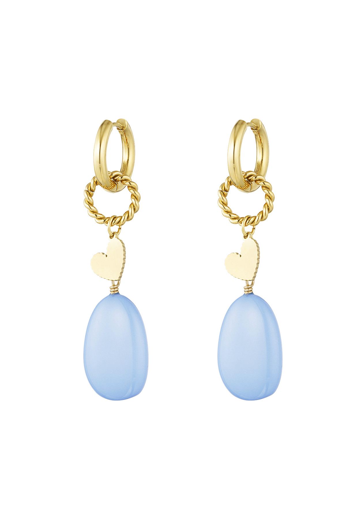 Oorbellen charms  blauw