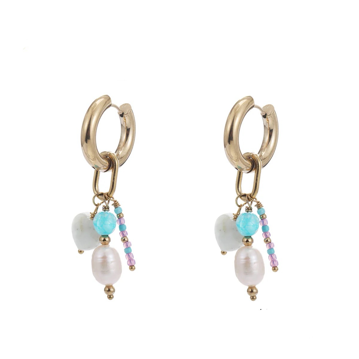Oorbellen charms blue love