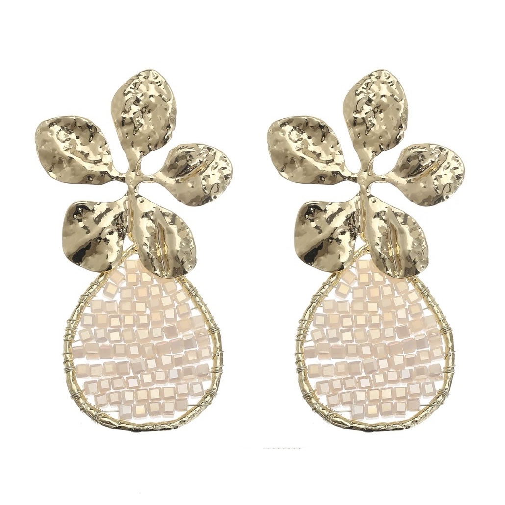 Statement oorbellen pretty flower