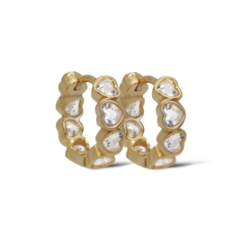 Hartjes bling hoops 12 mm- echt zilver