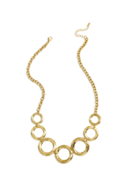 Statement ketting cirkels goud stainless steel