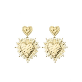 Statement Oorbellen flaming heart