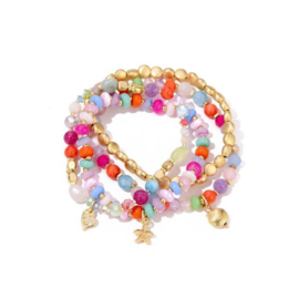 Armbandenset kralen multi starry