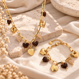 Herfst set van ketting en armband