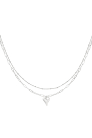Dubbele ketting met hartje