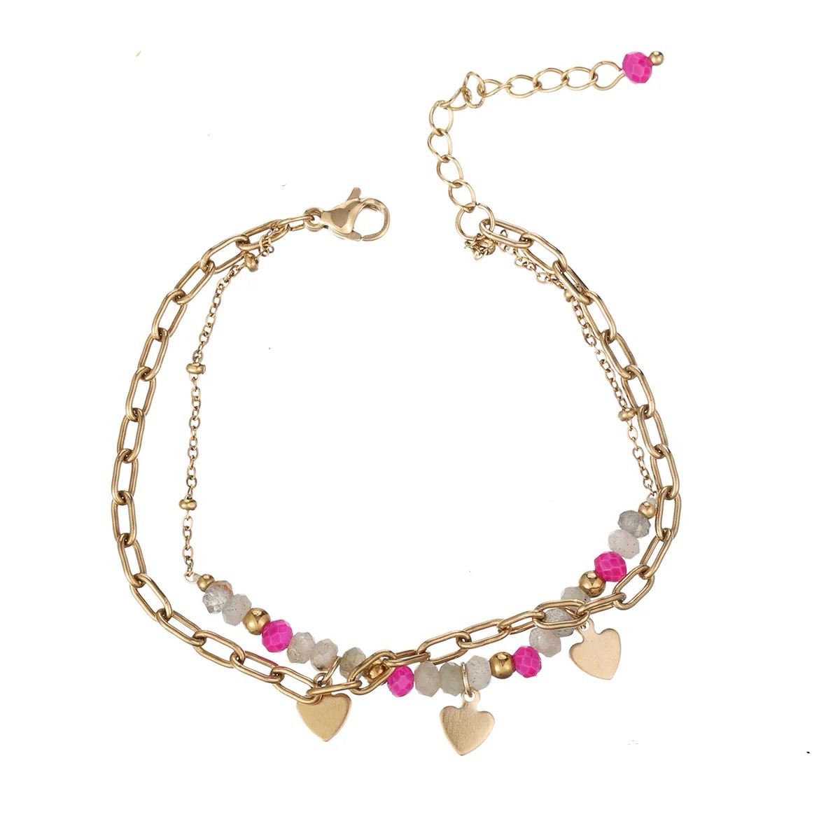 Kralenarmband hartjes