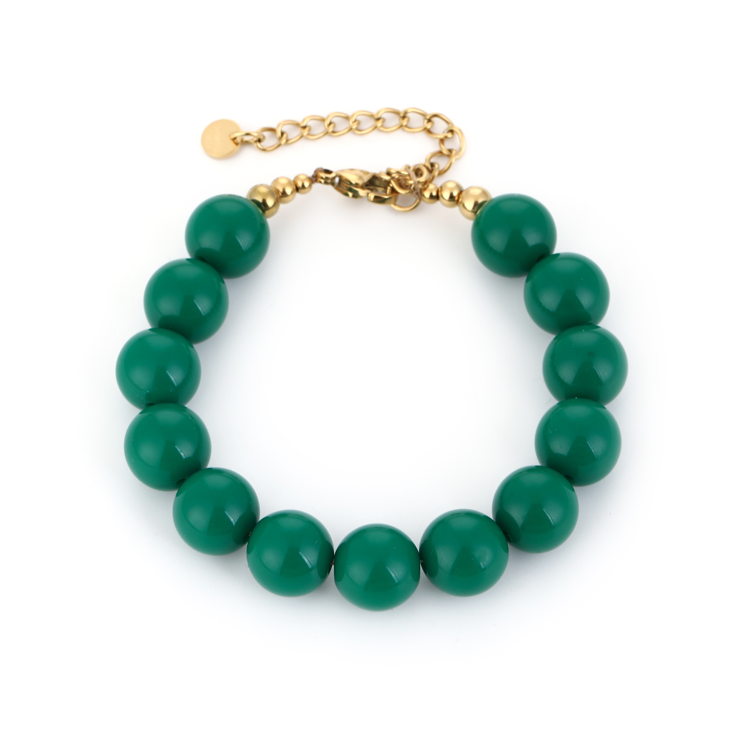Grote kralen armband groen