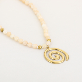 Kralenketting beach beige