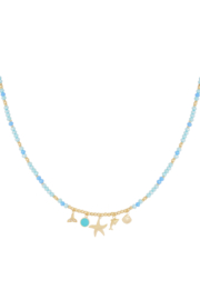Kralenketting  blauw
