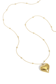 Lange ketting met hart