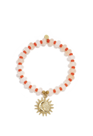 Kralen armband zon wit