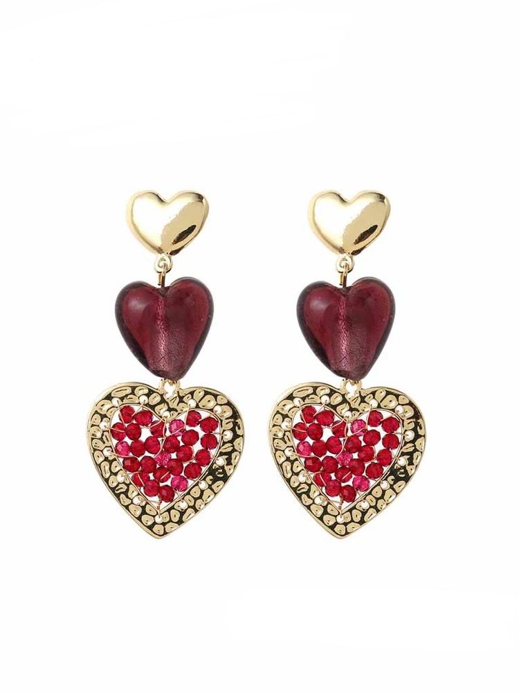 Statement oorbellen pretty heart