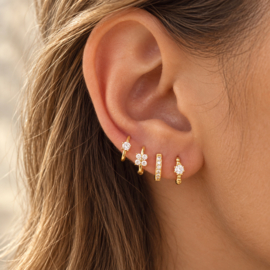 Oorbellen set van 4 oorringen goud earparty