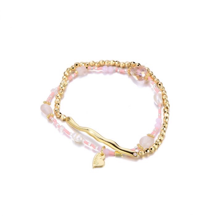 Armbandenset kralen roze