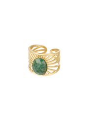 Stone ring groen