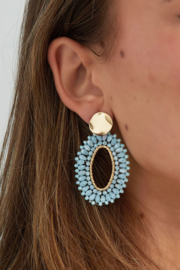 Oval statement earrings