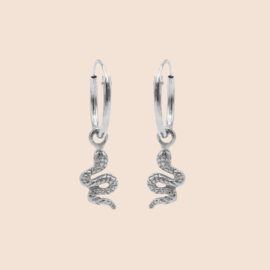 Creolen snake - echt zilver