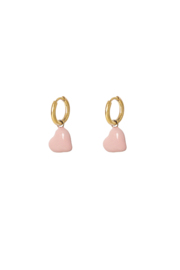Oorbellen hartjes pink