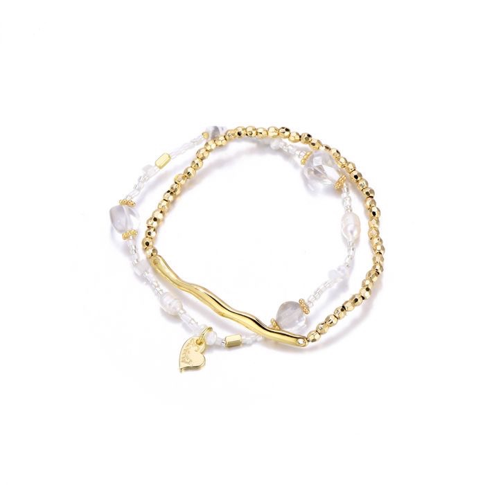 Armbandenset kralen wit