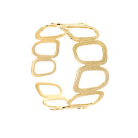 Bovenarm armband goud rechthoekjes -  arm cuff