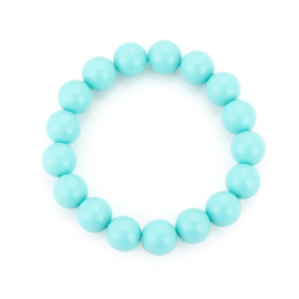 Kralen armband elastiek zeeblauw