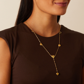 Ketting y vorm harten goud