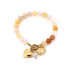 Nature kralenarmband met bedels