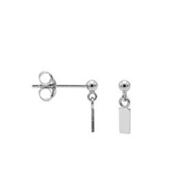 Earstud rectangle - echt zilver