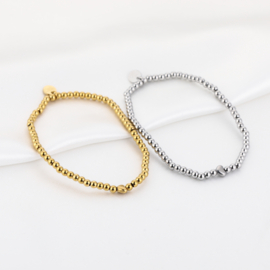 Armband kralen met hartje