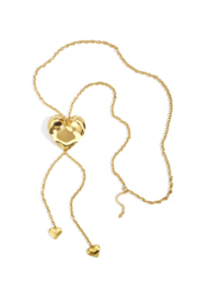 Lange Y ketting met hart goud