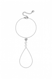 Hand chain armband hartjes in zilver en goud stainless steel