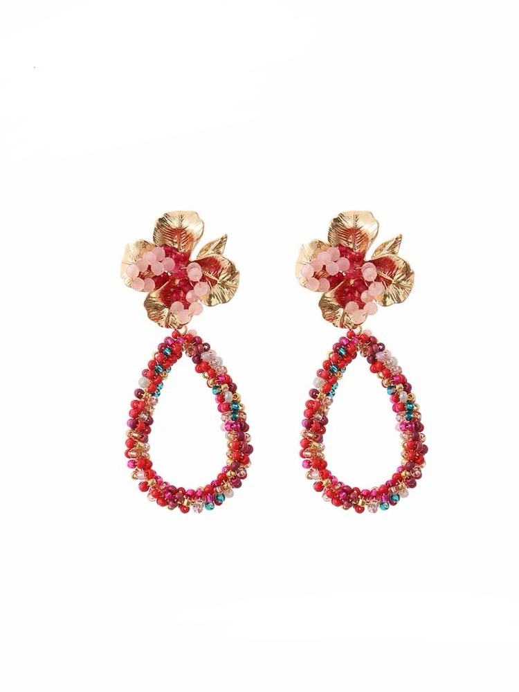 Statement oorbellen pretty flower
