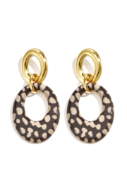 Statement oorbellen panter achtige look ovaal