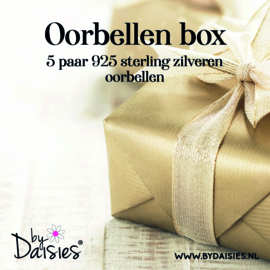 Oorbellen surprise box  - echt zilver