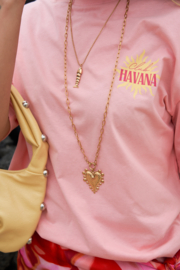 Lange ketting goud met chunky hart