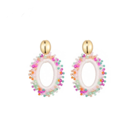 Statement oorbellen pastels