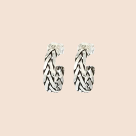 Braided hoop - echt zilver