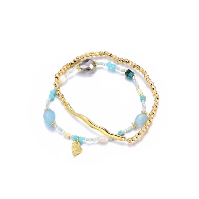 Armbandenset kralen blauw
