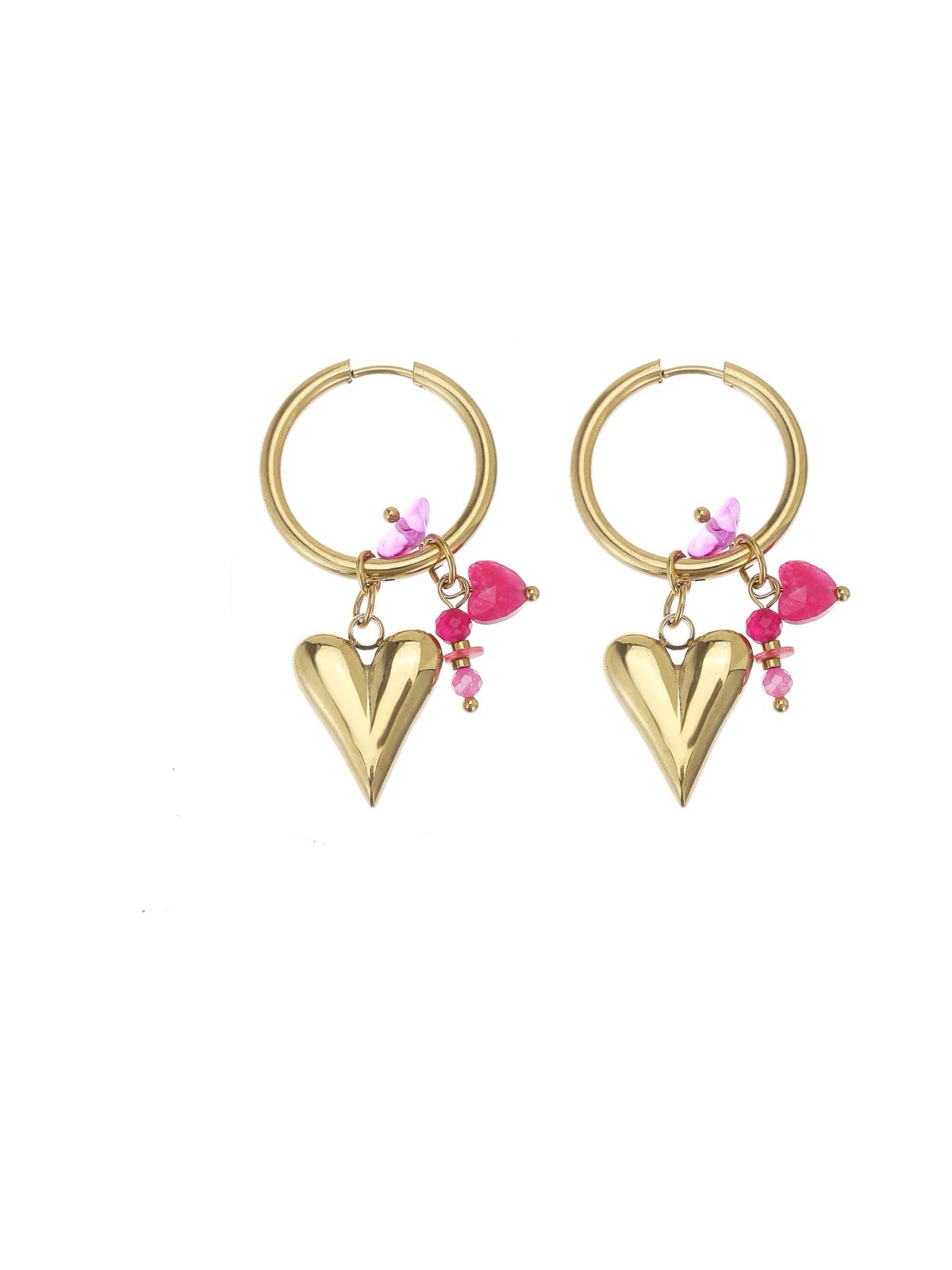 Oorbellen charms hartjes
