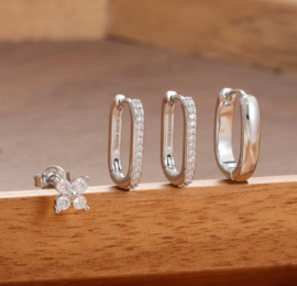 Earparty voor 4 gaatjes pretty zilver
