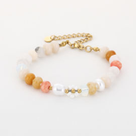 Kralenarmband beige