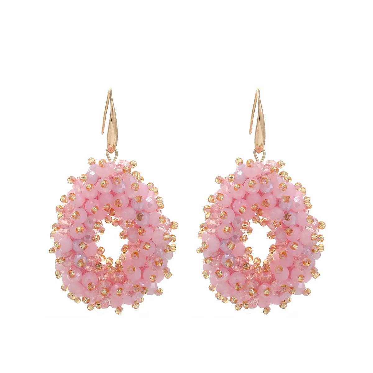 Statement oorbellen pink