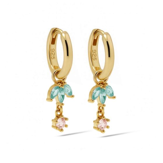 Oorringen palm spring - echt zilver