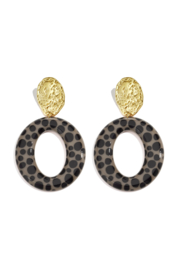 Statement oorbellen panter achtige look ovaal