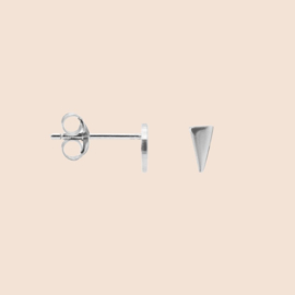 Oorknopjes triangel long - echt zilver