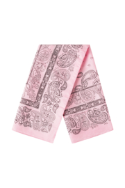 Sjaaltje roze print zwart